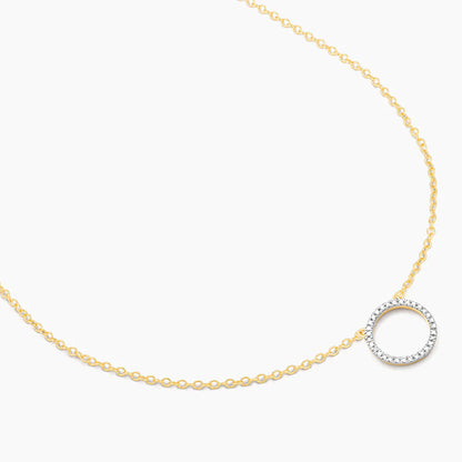 Standing O Pendant Necklace in gold by Ella Stein