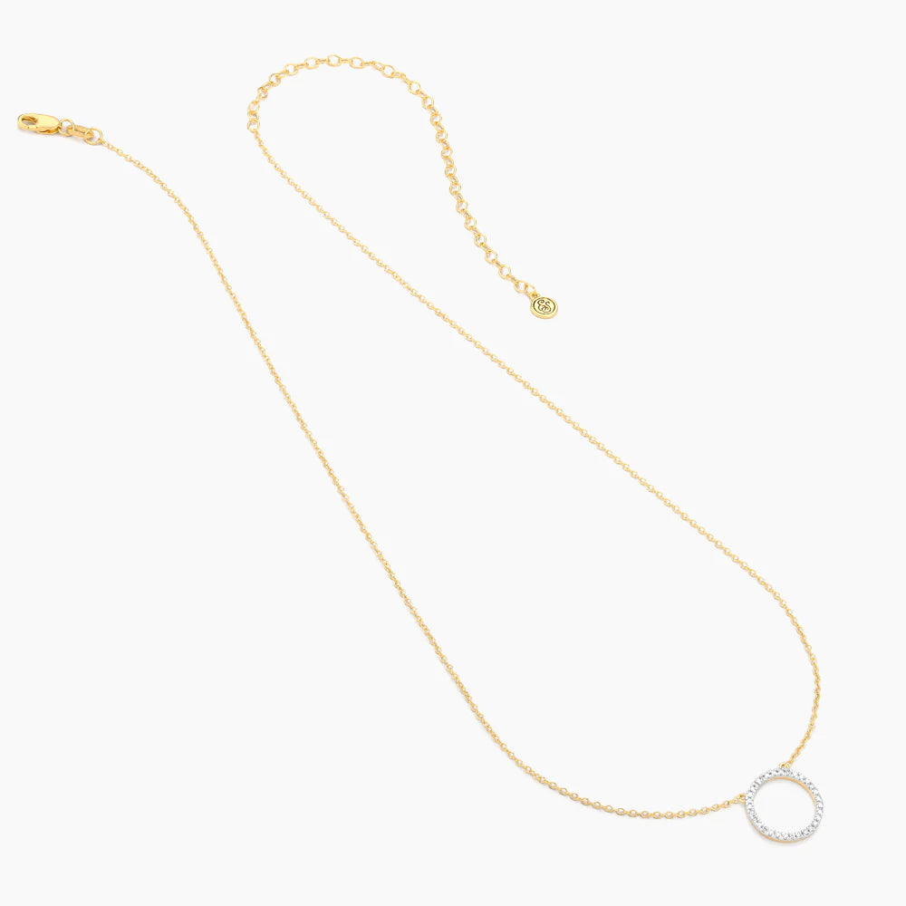 Standing O Pendant Necklace in gold by Ella Stein
