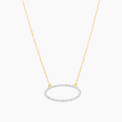 One With the Oval Pendant Necklace in gold by Ella Stein