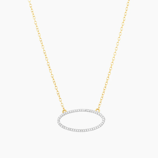 One With the Oval Pendant Necklace in gold by Ella Stein