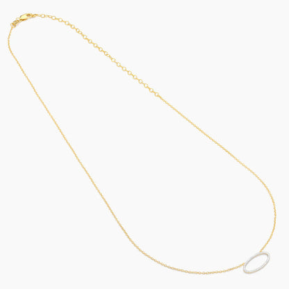 One With the Oval Pendant Necklace in gold by Ella Stein