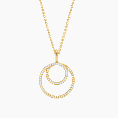Inner Circle Pendant Necklace in gold by Ella Stein