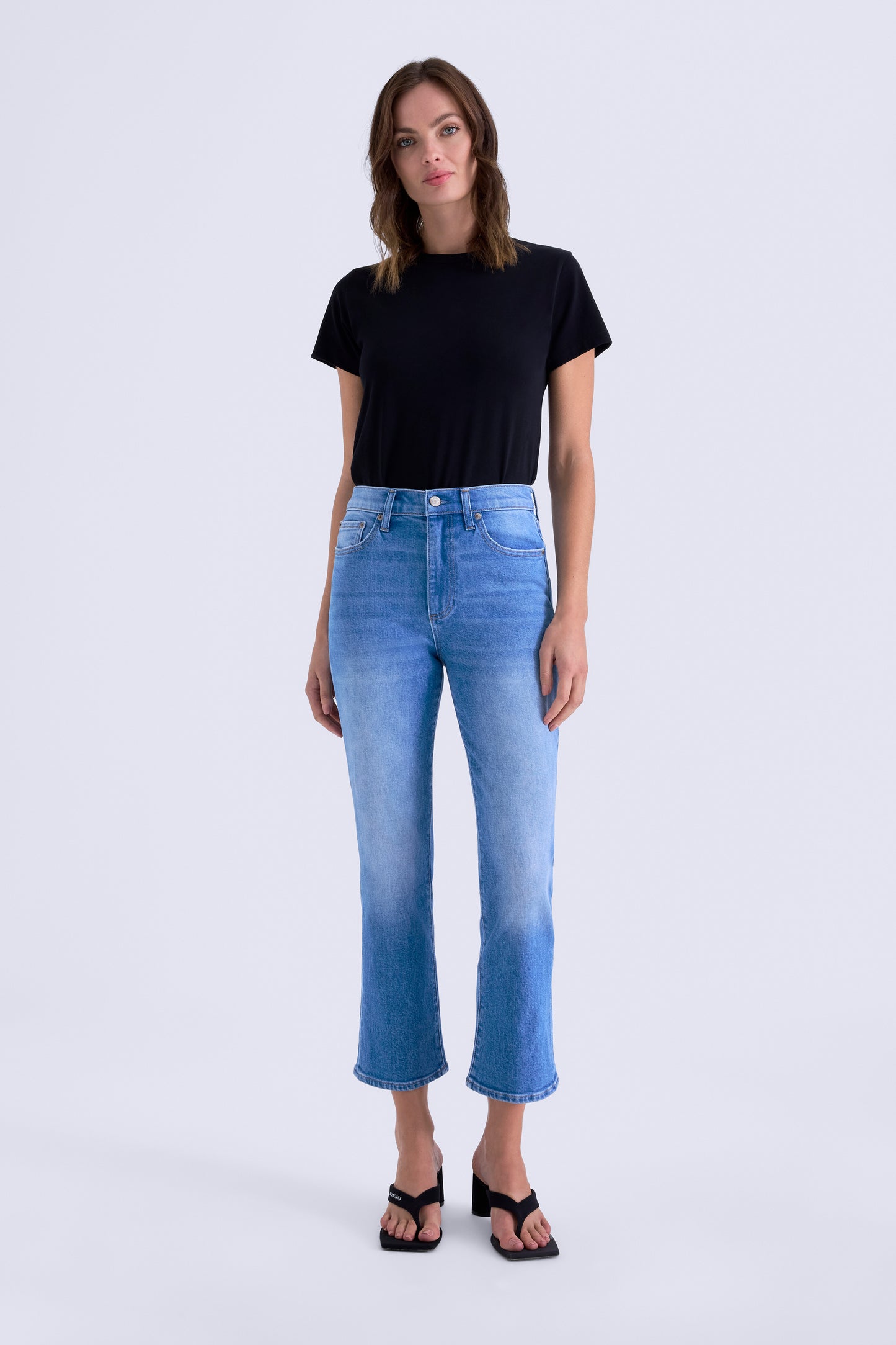 Lennon High Rise Crop Boot in hidden gem by Pistola