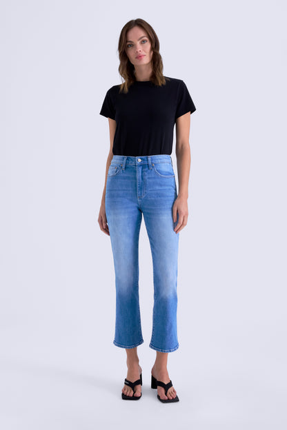Lennon High Rise Crop Boot in hidden gem by Pistola