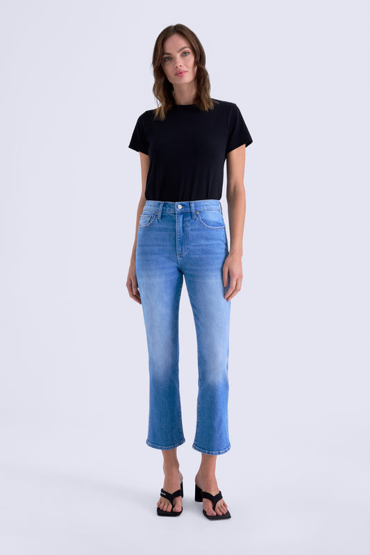 Lennon High Rise Crop Boot in hidden gem by Pistola