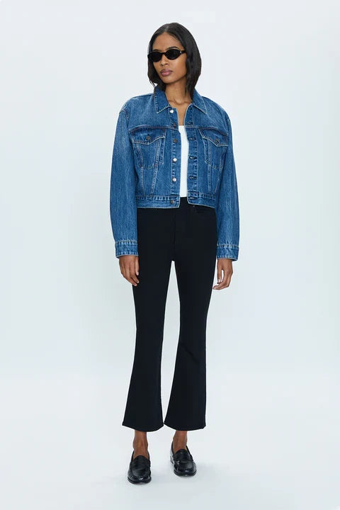 Lennon High Rise Crop Boot in noir by Pistola