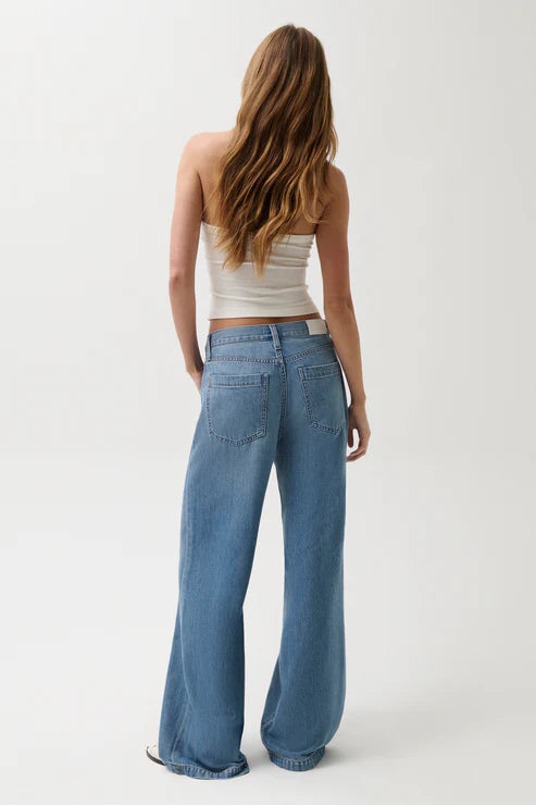 Jadyn Palazzo Pant with Drawcord in expanse by Pistola