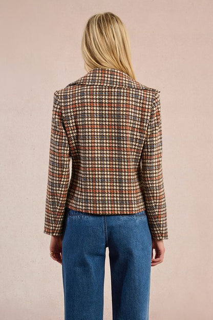 Houndstooth Jacket in brown by Molly Bracken
