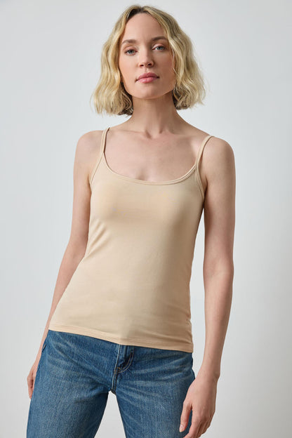 Skinny Strap Camisole in nude by Lilla P