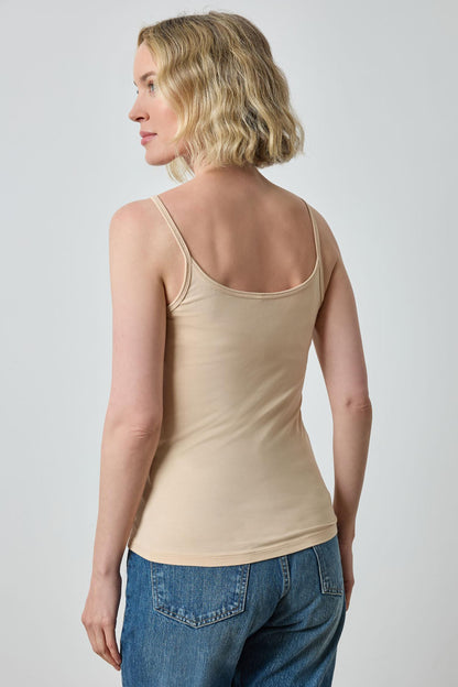 Skinny Strap Camisole in nude by Lilla P