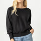 Boatneck Dolman Sweater in black by Lilla P