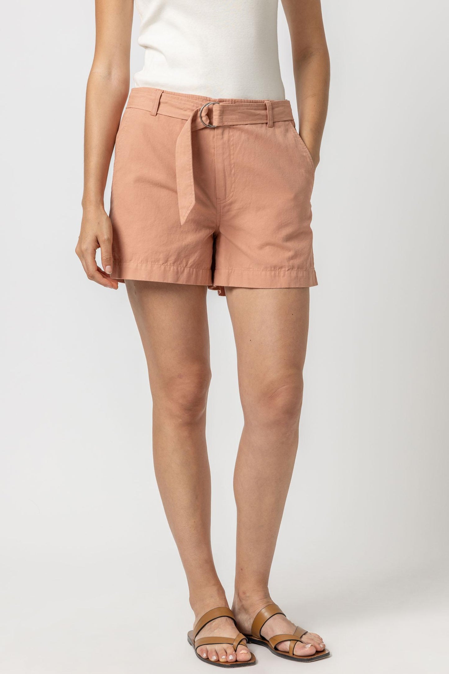 Belted Canvas Shorts in canyon by Lilla P
