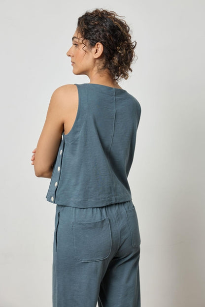 Side Button Tank in dusk by Lilla P
