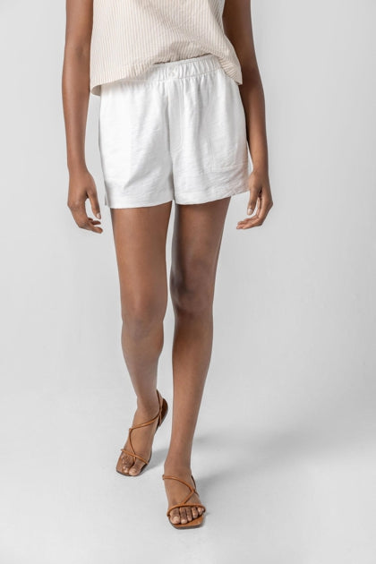 Faux Fly Short in white by Lilla P