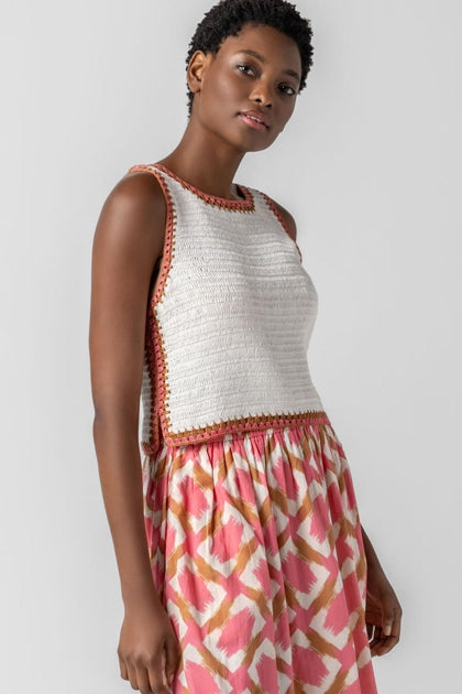 Lilla P Summer Capsule Event- Crochet Tank in ivory