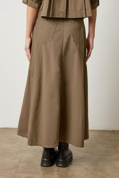 Seamed Maxi Skirt in parsley by Lilla P