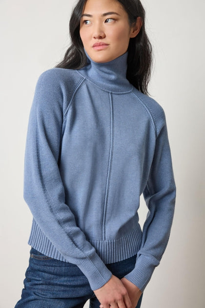 Relaxed Turtleneck Sweater in bluebell by Lilla P