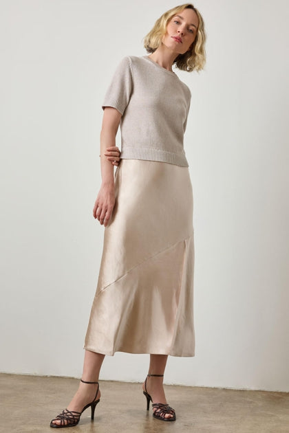 Short Sleeve Sparkle Sweater in mist sparkle by Lilla P