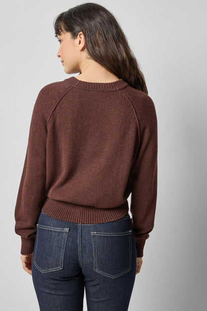 Raglan Sleeve Pullover Sweater in java by Lilla P