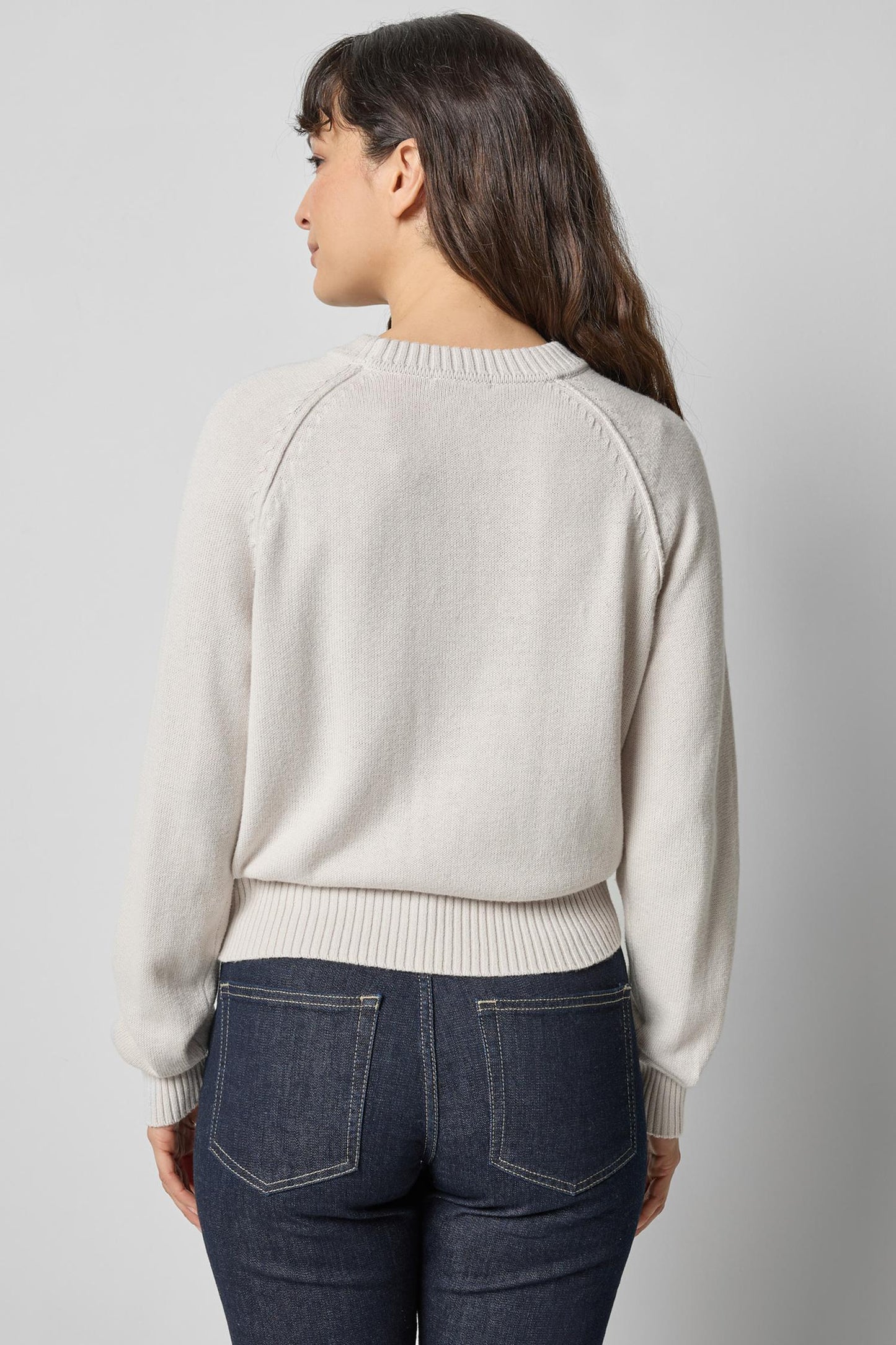 Raglan Sleeve Pullover Sweater in mist by Lilla P