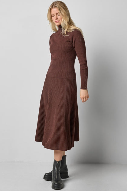 Flared Knit Skirt in java by Lilla P