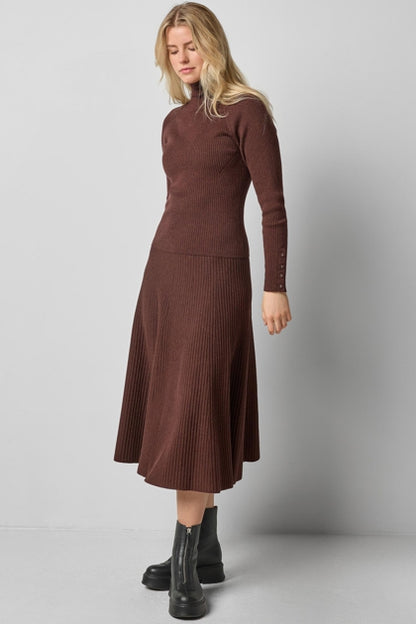 Flared Knit Skirt in java by Lilla P