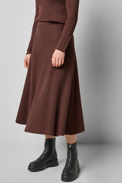 Flared Knit Skirt in java by Lilla P