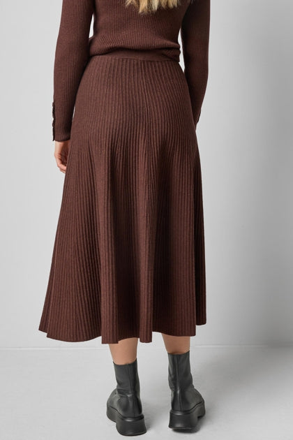 Flared Knit Skirt in java by Lilla P
