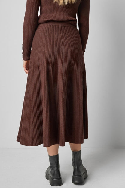 Flared Knit Skirt in java by Lilla P
