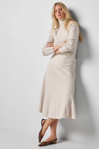 Flared Knit Skirt in mist by Lilla P