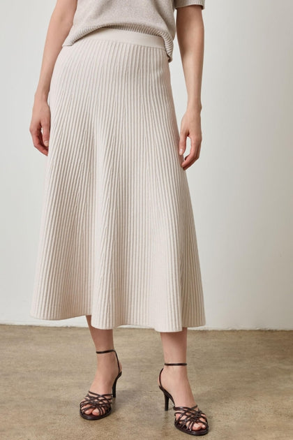 Flared Knit Skirt in mist by Lilla P