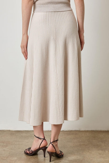 Flared Knit Skirt in mist by Lilla P