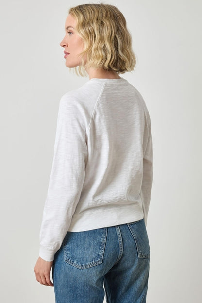 Raglan Sleeve Graphic Tee in white by Lilla P