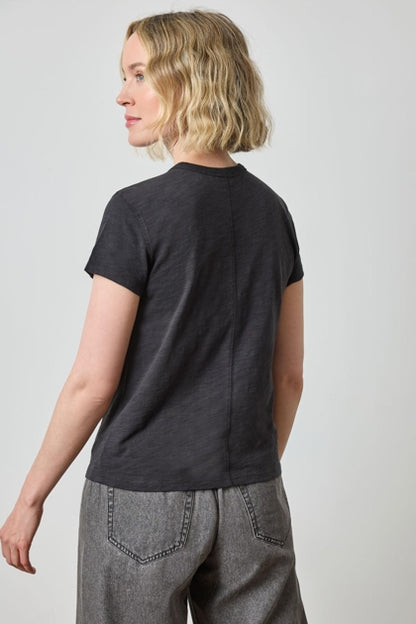 Short Sleeve Graphic Tee in black by Lilla P