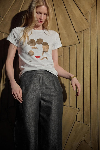 Short Sleeve Graphic Tee in white by Lilla P