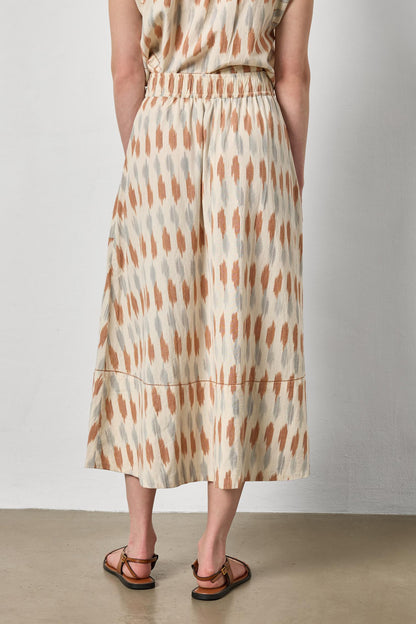 Ikat Maxi Skirt in carob by Lilla P