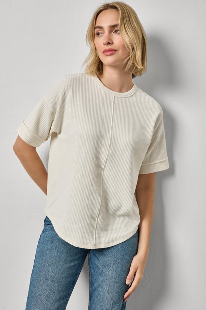 Drop Shoulder Sweatshirt in ecru by Lilla P