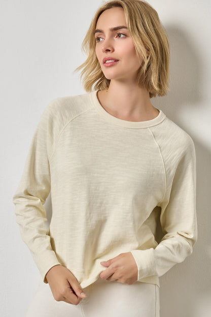 Vintage Sweatshirt Tee in oyster by Lilla P