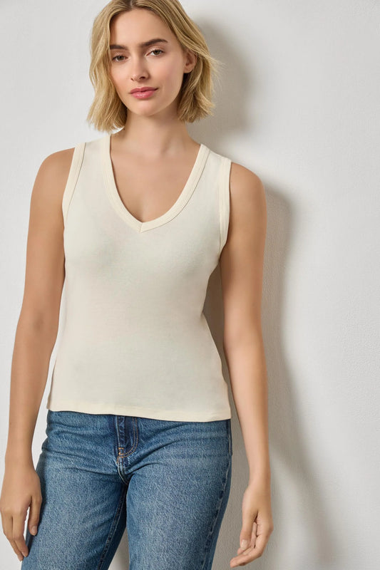 V-Neck Tank in rope by Lilla P
