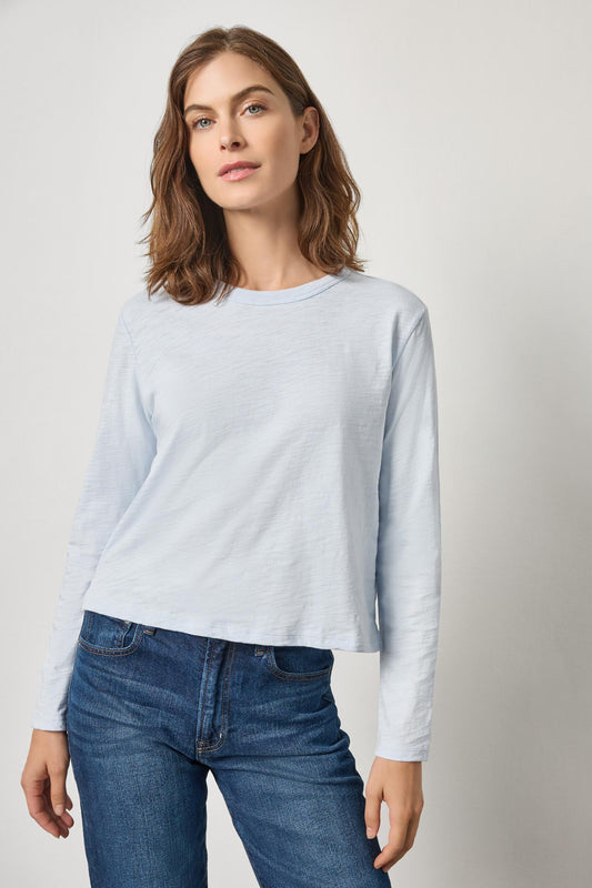 Long Sleeve Cropped Boyfriend in glass by Lilla P