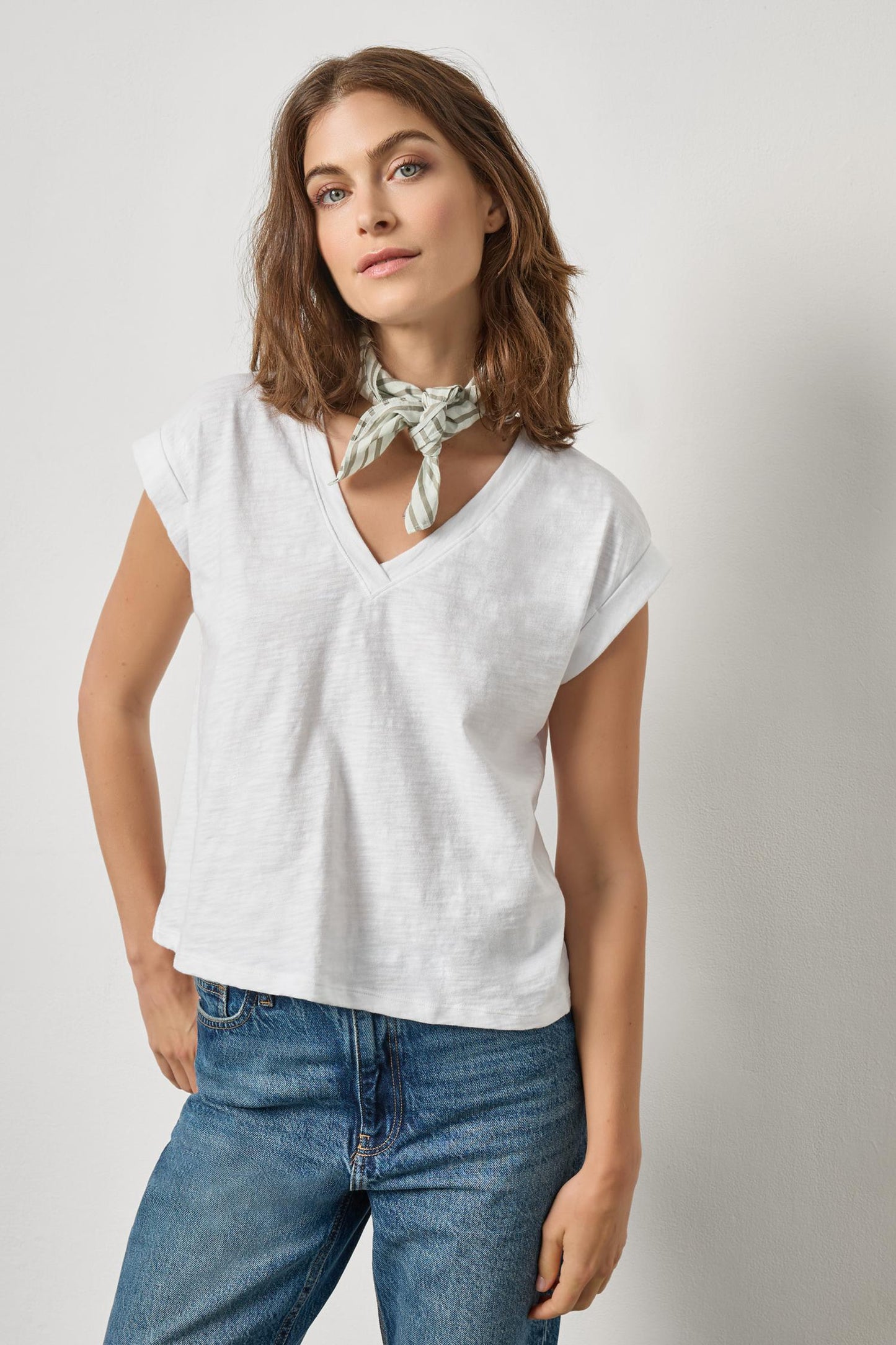 Stripe Bandana in pool by Lilla P