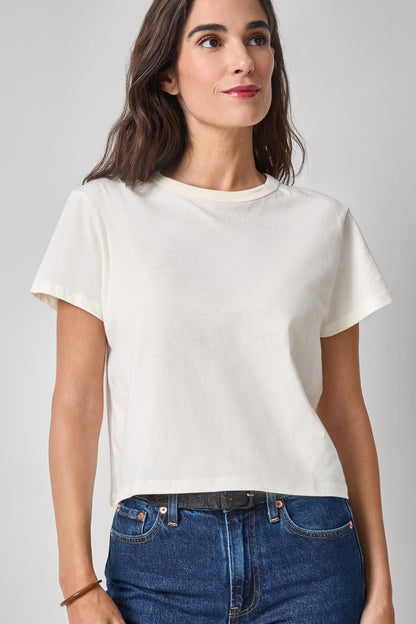 Organic Boxy Tee in rope by Lilla P