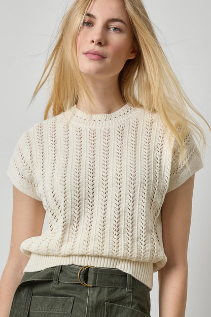 Novelty Stitch Wedge Sweater in rope by Lilla P