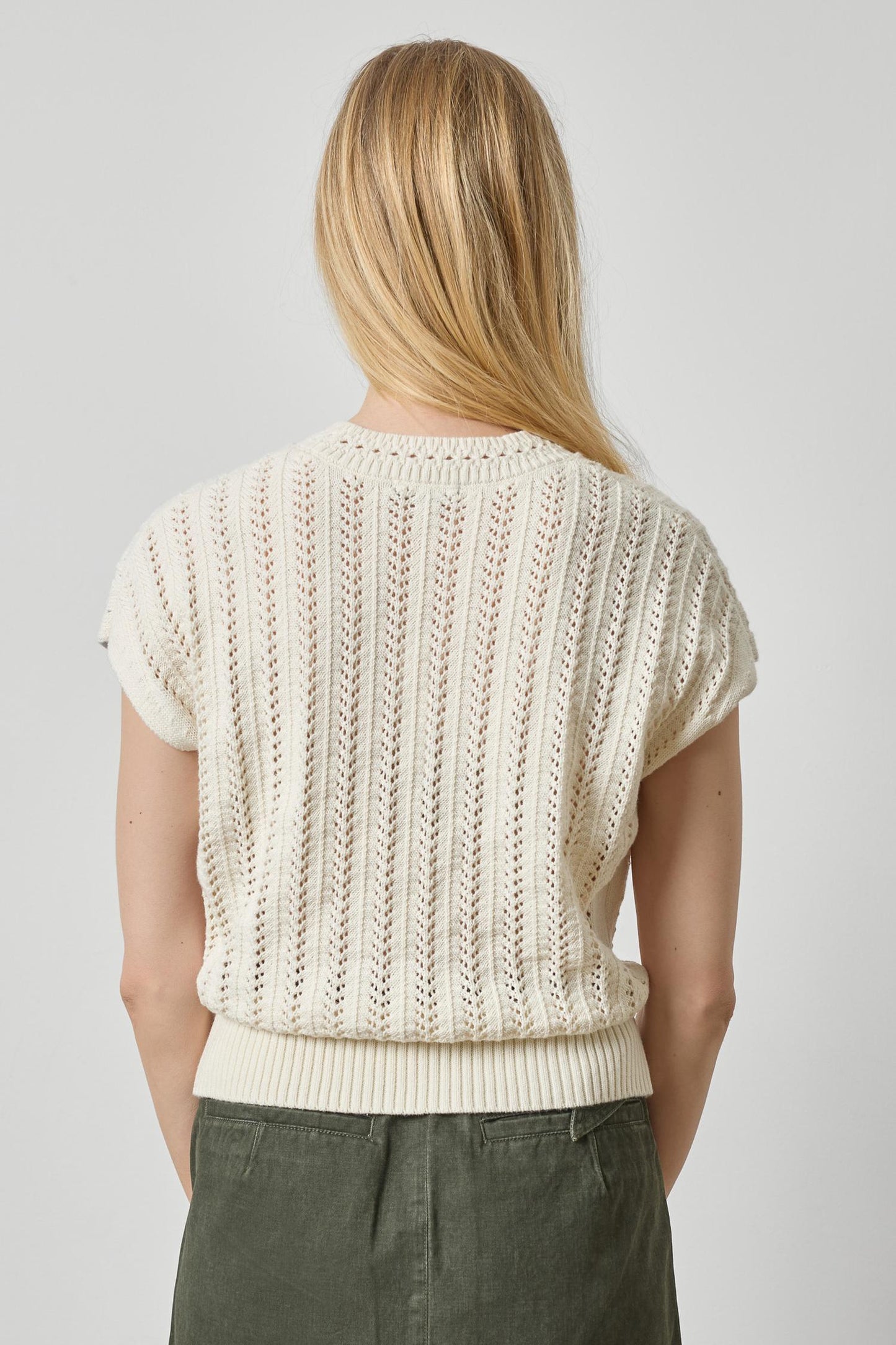 Novelty Stitch Wedge Sweater in rope by Lilla P