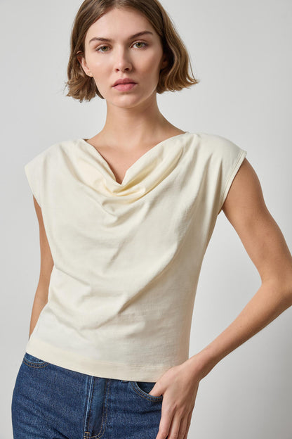 Drape Neck Wedge Top in rope by Lilla P