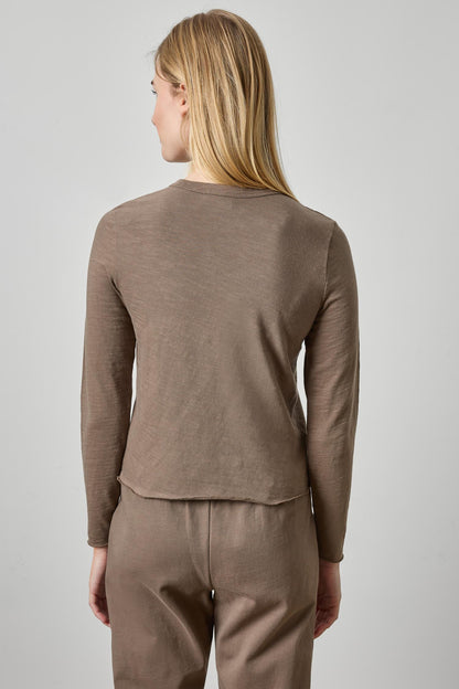 Vintage Bias Tee in shiitake by Lilla P