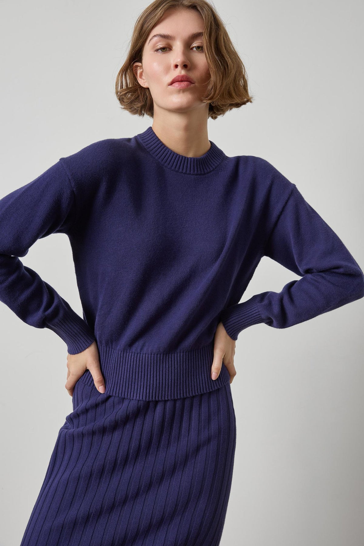 Relaxed Crewneck Sweater in neptune by Lilla P