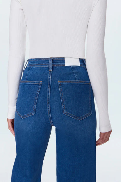 Penny High Rise Wide Leg Jean in rooftop by Pistola
