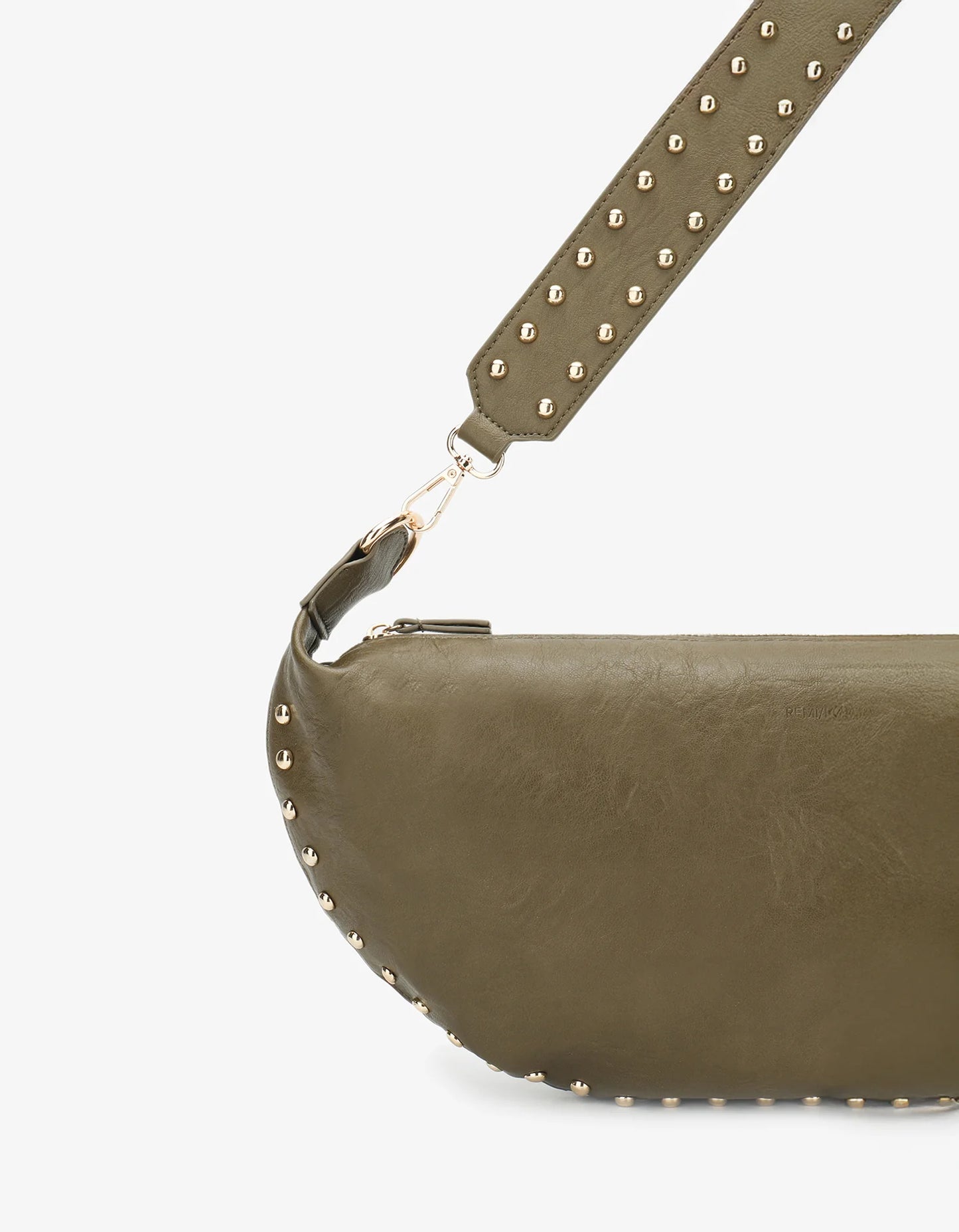 Peppa Studded Bag in olive by Remi & Reid