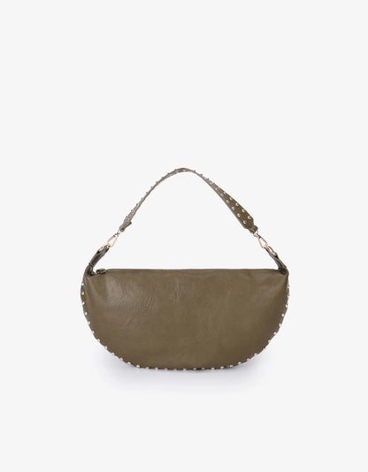 Peppa Studded Bag in olive by Remi & Reid